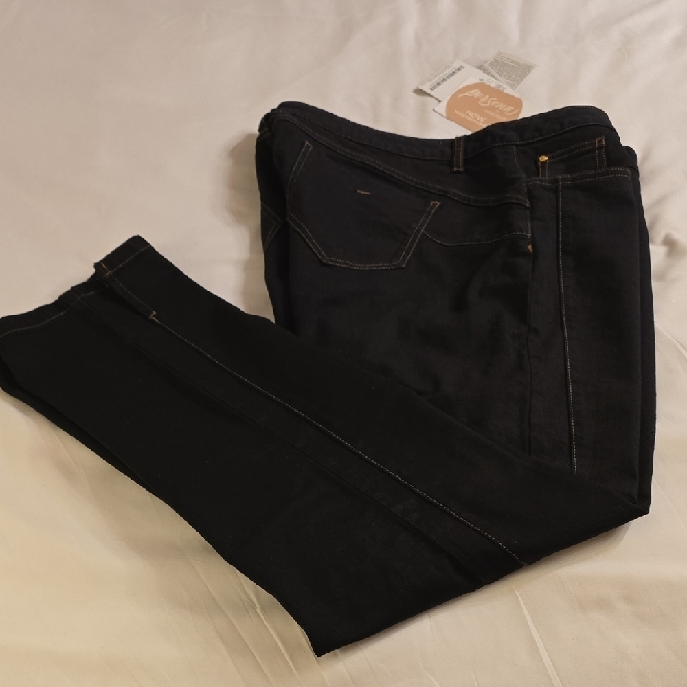 Persona By Marina Rinaldi Black Straight Leg Women's Jeans